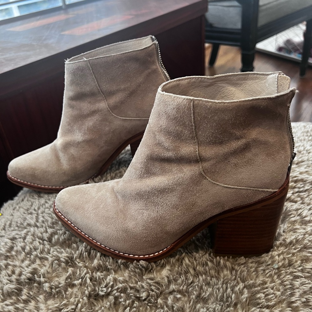 Sol Sana Beige Suede Ankle Boots
